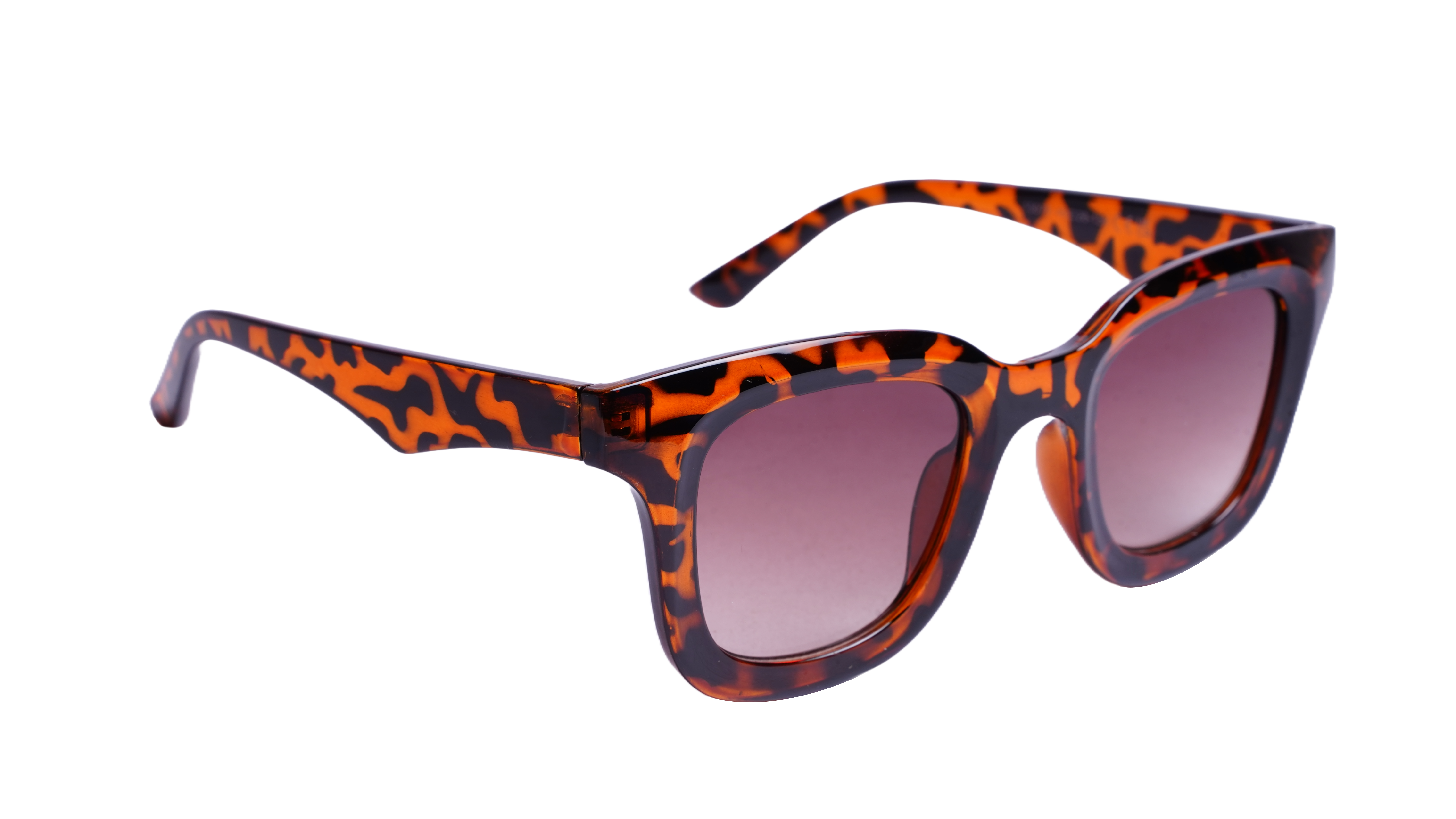 Soigné Female Medium Square Sunglasses.Tortoise Color