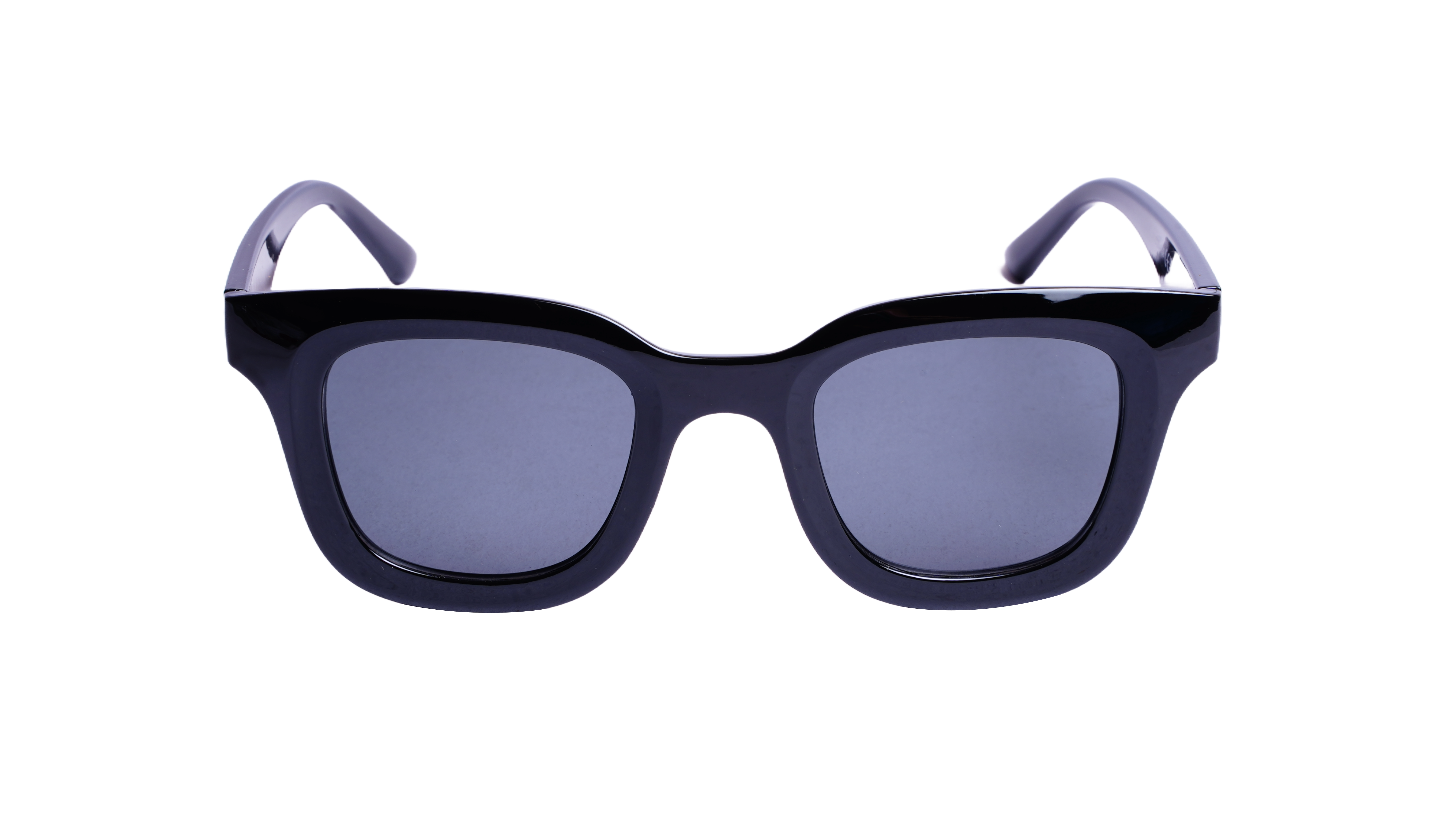 Soigné Female Medium Square Sunglasses.Glossy Black Color