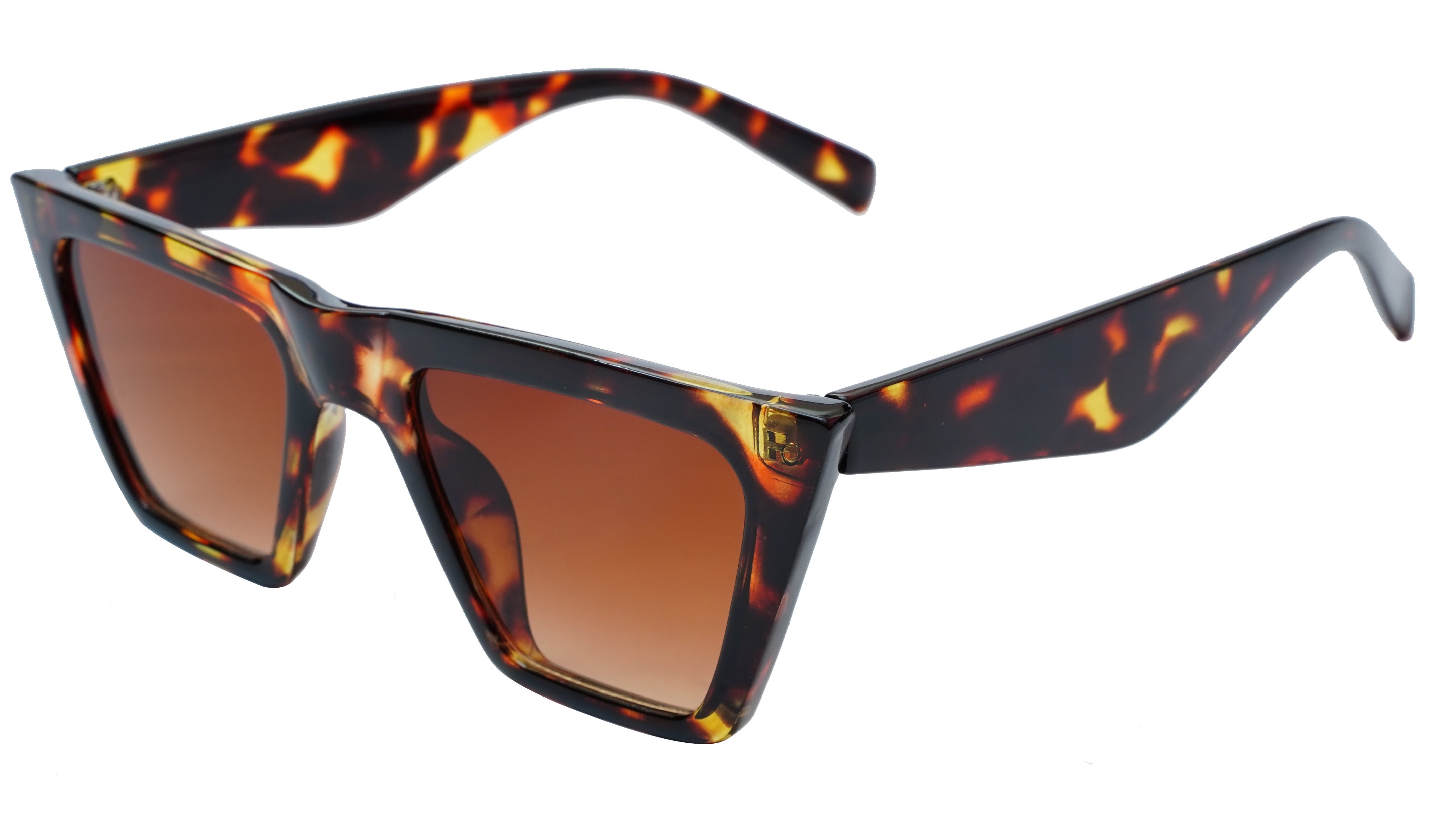 Soigné Female Large Square Sunglasses.Tortoise Print