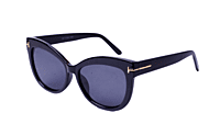 Soigné Female Oversized Sunglasses.Glossy Black Soigné Female Oversized Sunglasses.Glossy Black