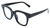 Unisex Oversized Thick Square Spectacle Frame. Glossy Black Color Frame.