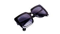 Soigné Female Oversized Square Sunglasses.Glossy Black Soigné Female Oversized Square Sunglasses.Glossy Black