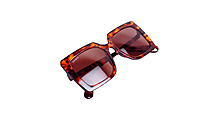 Soigné Female Oversized Square Sunglasses.Leopard Print Soigné Female Oversized Square Sunglasses.Leopard Print