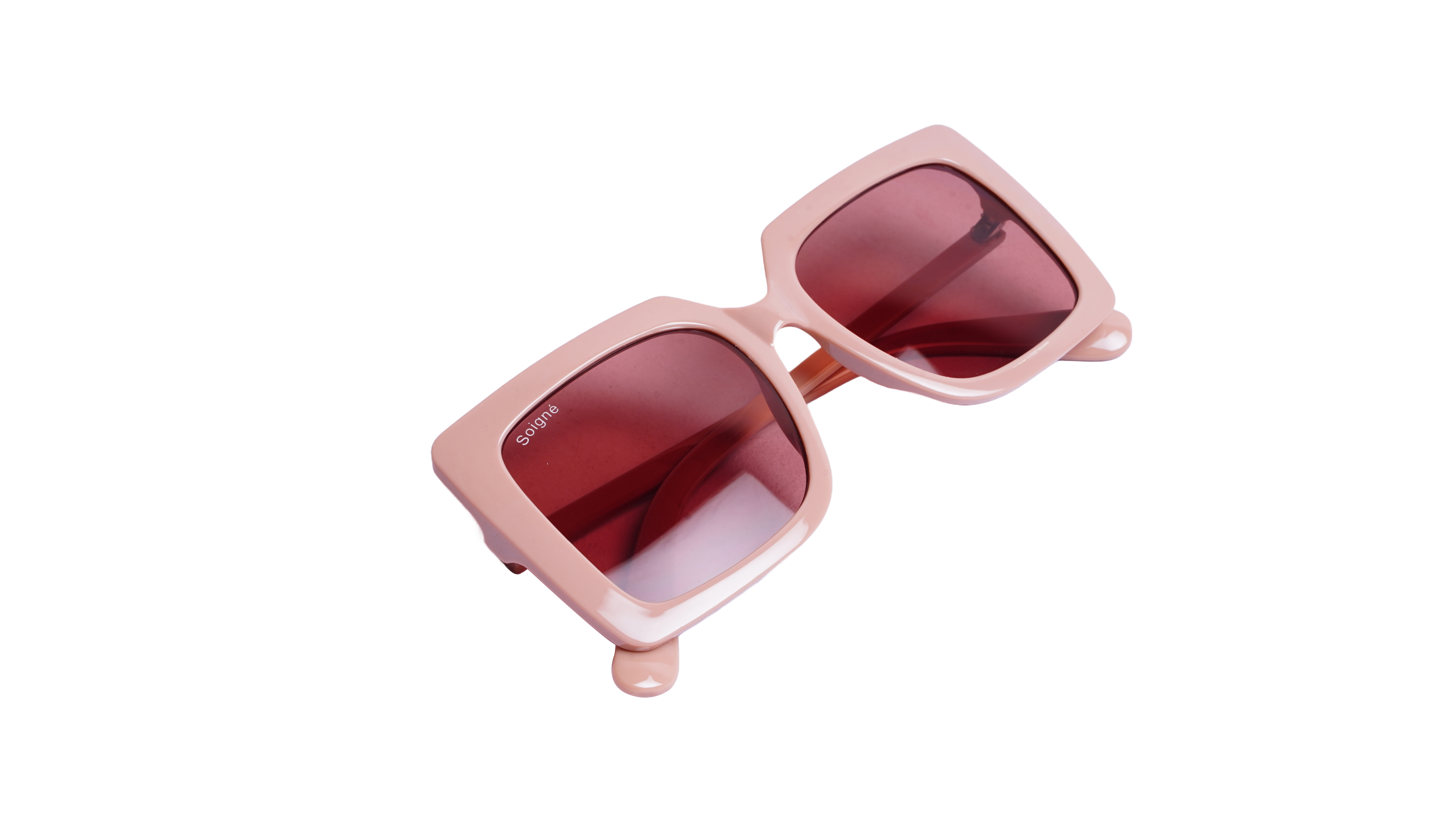 Soigné Female Oversized Square Sunglasses.Brown