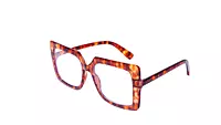 Soigné Unisex Oversized Square Spectacle Frame.Leopard Print