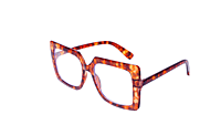 Soigné Unisex Oversized Square Spectacle Frame.Leopard Print Soigné Unisex Oversized Square Spectacle Frame.Leopard Print