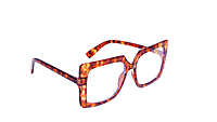 Soigné Unisex Oversized Square Spectacle Frame.Leopard Print Soigné Unisex Oversized Square Spectacle Frame.Leopard Print