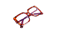Soigné Unisex Oversized Square Spectacle Frame.Leopard Print Soigné Unisex Oversized Square Spectacle Frame.Leopard Print