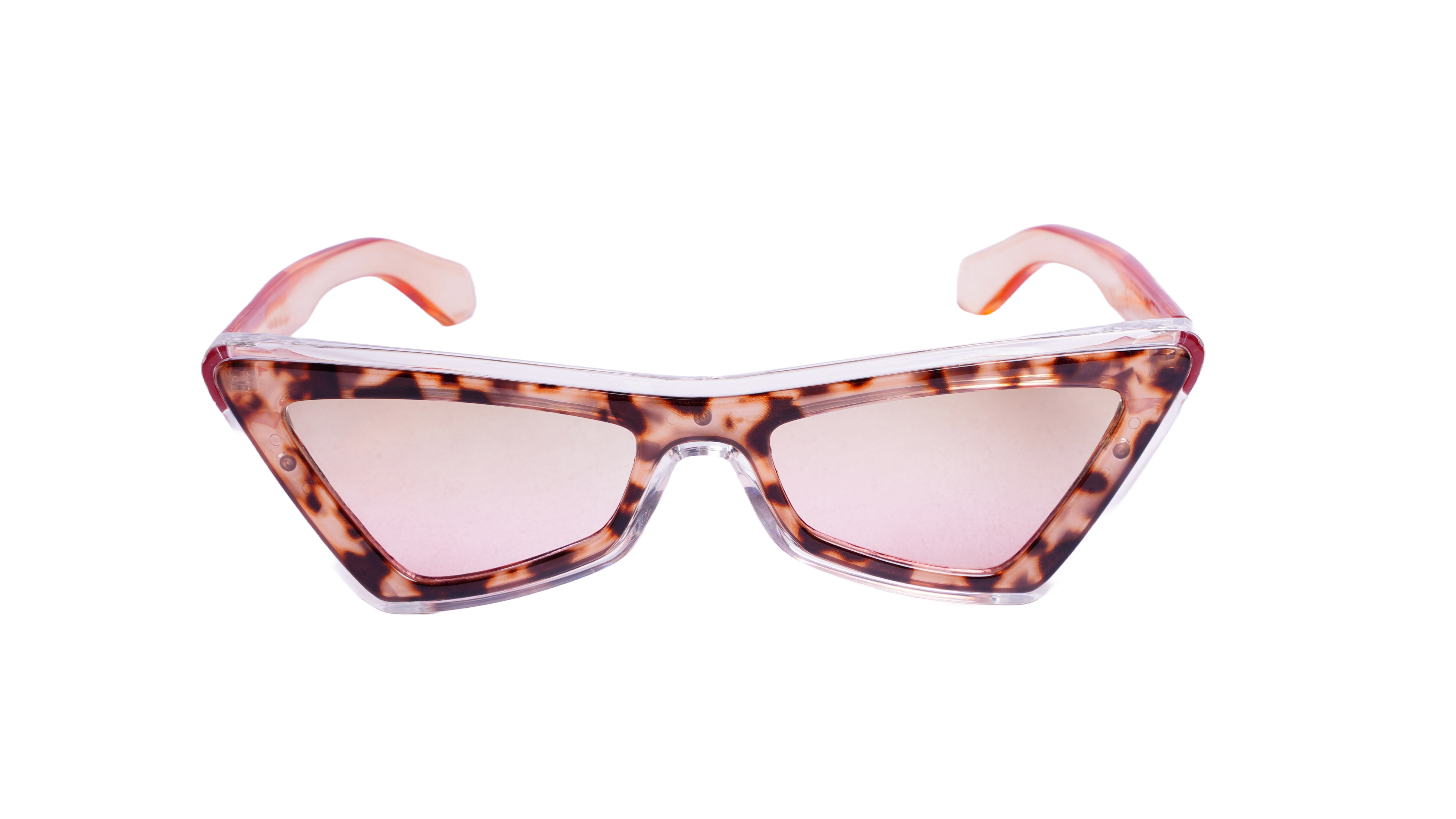 Soigné Female Large Cateye Sunglass.Transparent&Brown