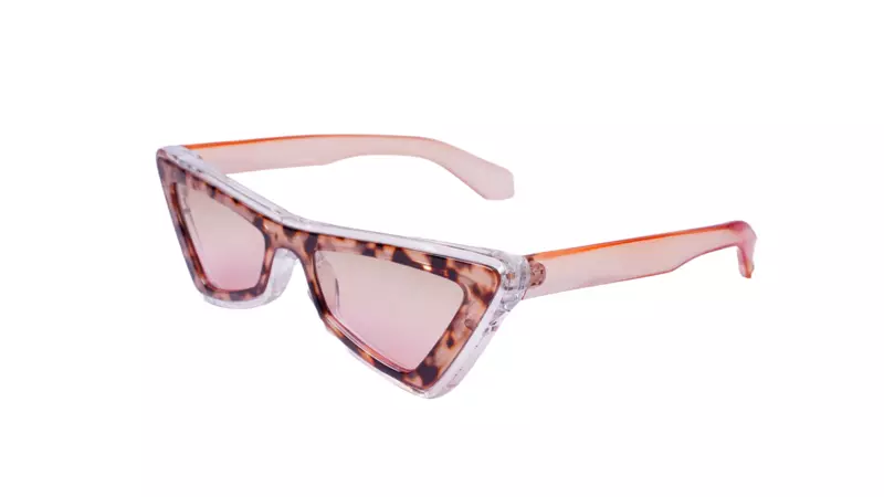 Soigné Female Large Cateye Sunglass.Transparent&Brown