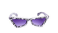 Soigné Female Large Cateye Sunglass.Zebra Print&Transparent Soigné Female Large Cateye Sunglass.Zebra Print&Transparent
