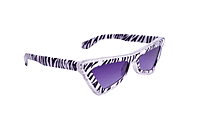 Soigné Female Large Cateye Sunglass.Zebra Print&Transparent Soigné Female Large Cateye Sunglass.Zebra Print&Transparent