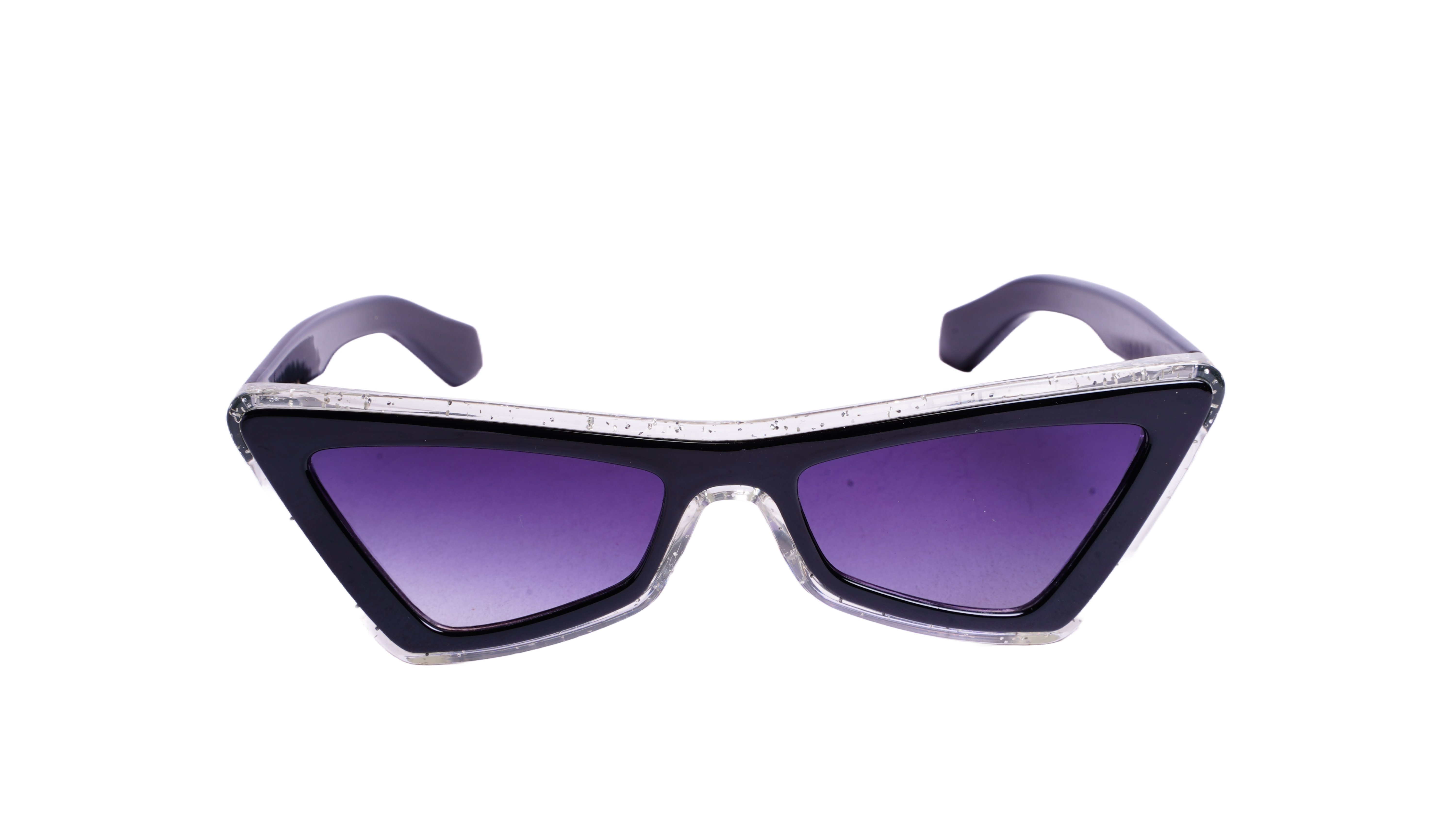 Soigné Female Large Cateye Sunglass.Transparent&Black