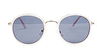 Female Medium Round Sunglasses. Golden&Pink Frame