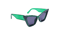 Soigné Female Oversized Cat Eye Sunglasses.Green&Black Soigné Female Oversized Cat Eye Sunglasses.Green&Black