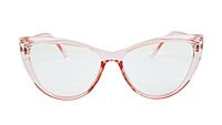 Female Oversize Cat Eye Spectacle Frame. See Through Pink Color Female Oversize Cat Eye Spectacle Frame. See Through Pink Color