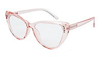 Female Oversize Cat Eye Spectacle Frame. See Through Pink Color Female Oversize Cat Eye Spectacle Frame. See Through Pink Color