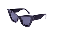 Soigné Female Oversized Cat Eye Sunglasses.Glossy Black Color Frame Soigné Female Oversized Cat Eye Sunglasses.Glossy Black Color Frame