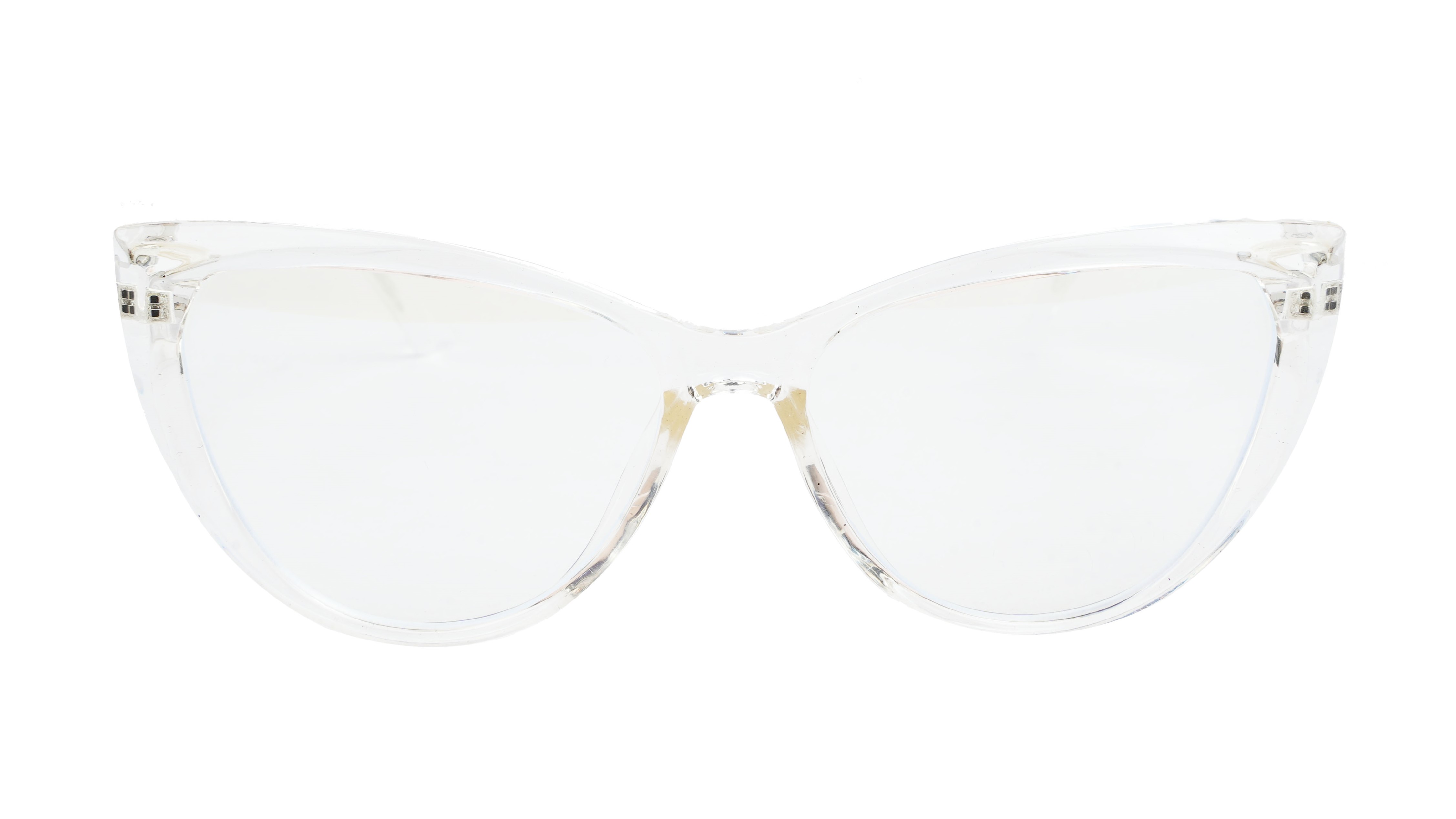 Female Oversize Cat Eye Spectacle Frame. Transparent Frame