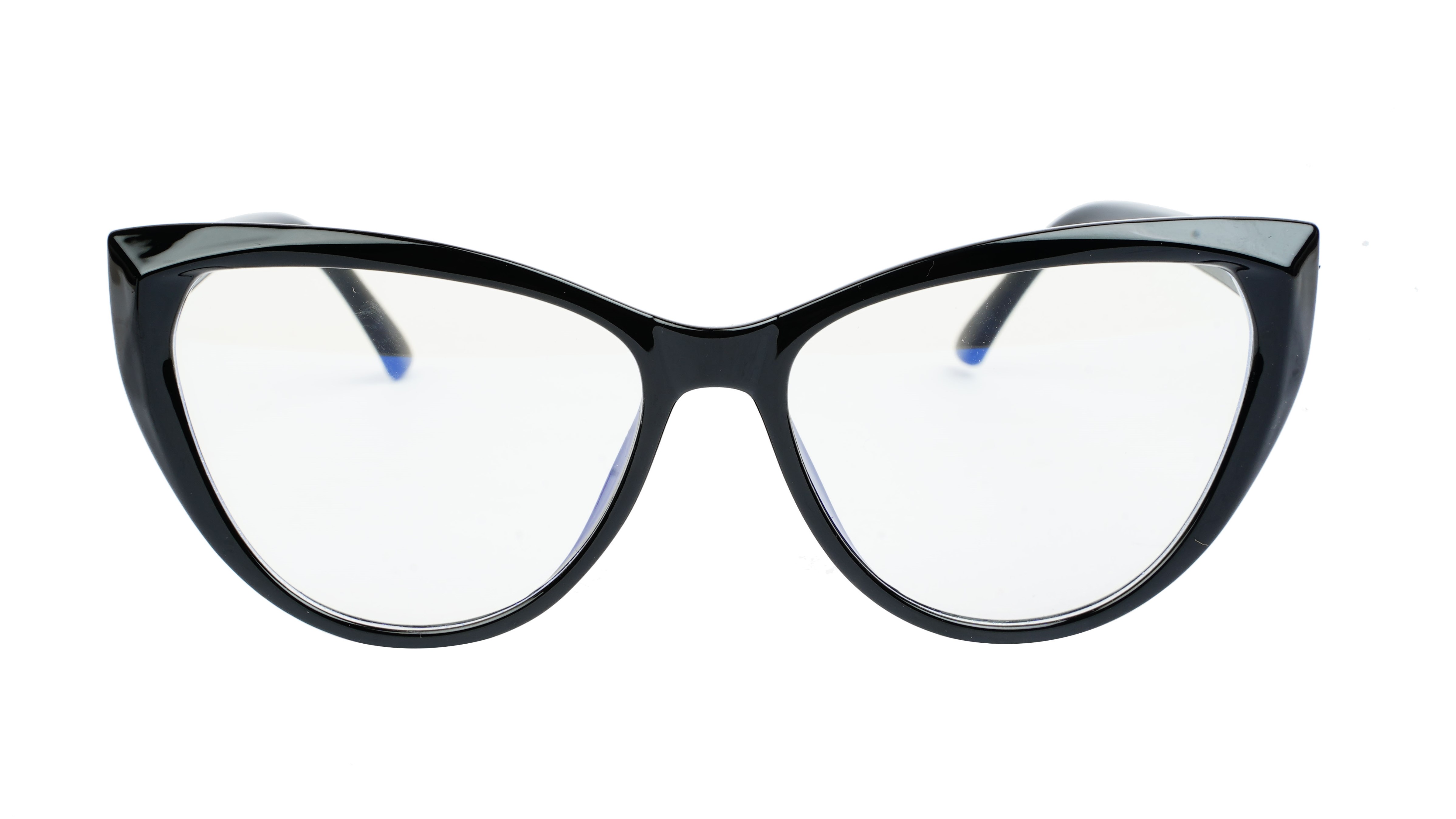 Female Oversize Cat Eye Spectacle Frame. Matte Black