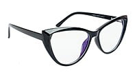 Female Oversize Cat Eye Spectacle Frame. Glossy Black Female Oversize Cat Eye Spectacle Frame. Glossy Black