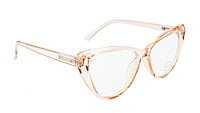 Female Oversize Cat Eye Spectacle Frame. See Through Brown Color Female Oversize Cat Eye Spectacle Frame. See Through Brown Color