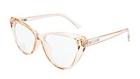 Female Oversize Cat Eye Spectacle Frame. See Through Brown Color Female Oversize Cat Eye Spectacle Frame. See Through Brown Color