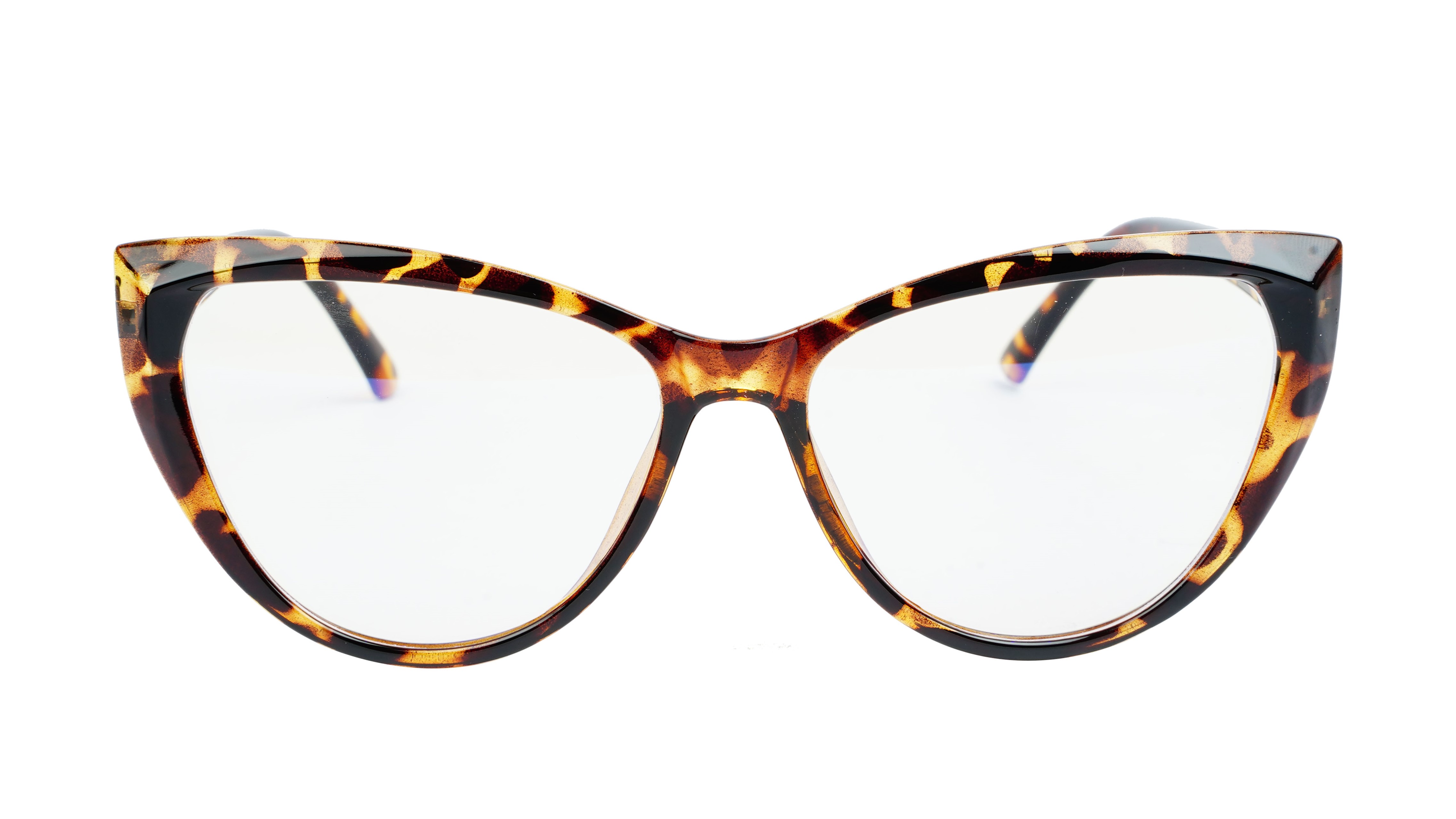 Female Oversize Cat Eye Spectacle Frame. Leopard Print