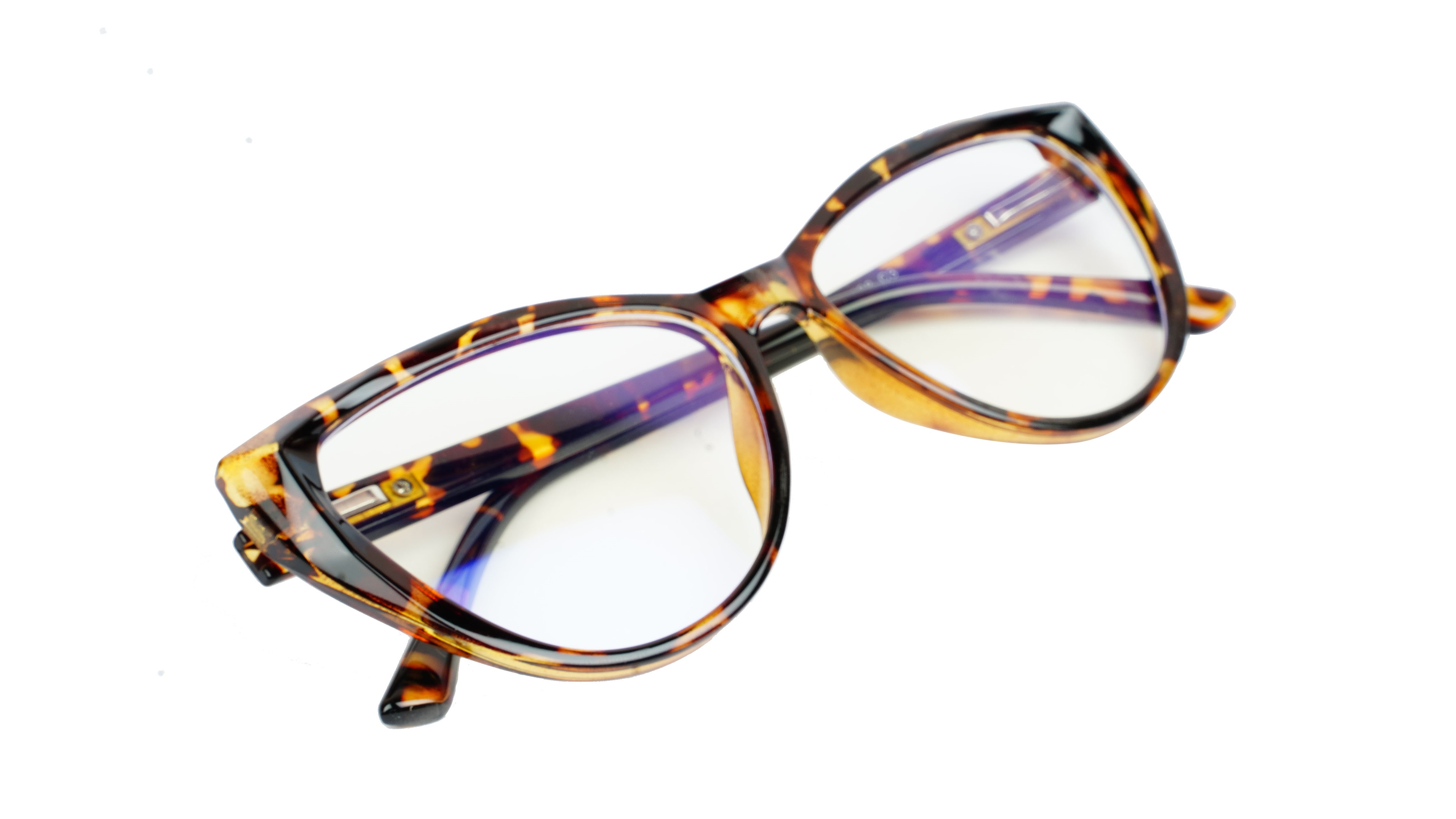 Female Oversize Cat Eye Spectacle Frame. Leopard Print