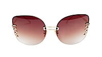 Female Oversized Cat Eye Sunglasses. See Through Gradient Brown Lens Female Oversized Cat Eye Sunglasses. See Through Gradient Brown Lens