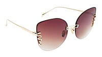 Female Oversized Cat Eye Sunglasses. See Through Gradient Brown Lens Female Oversized Cat Eye Sunglasses. See Through Gradient Brown Lens