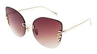 Female Oversized Cat Eye Sunglasses. See Through Gradient Brown Lens Female Oversized Cat Eye Sunglasses. See Through Gradient Brown Lens