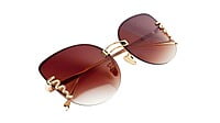 Female Oversized Cat Eye Sunglasses. See Through Gradient Brown Lens Female Oversized Cat Eye Sunglasses. See Through Gradient Brown Lens
