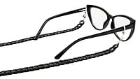 Soigné Female Large Cateye Sunglasses.See Through Green Frame with Black color Chain Soigné Female Large Cateye Sunglasses.See Through Green Frame with Black color Chain