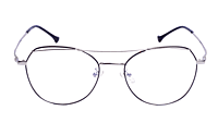 Soigné Unisex Aviator Spectacle Frame.Black&Silver-Medium