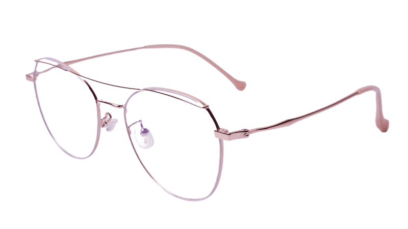 Soigné Unisex Aviator Spectacle Frame.Rose gold-Medium Soigné Unisex Aviator Spectacle Frame.Rose gold-Medium