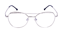 Soigné Unisex Aviator Spectacle Frame.Silver Color-Medium Soigné Unisex Aviator Spectacle Frame.Silver Color-Medium