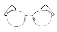Soigné Female Round Spectacle Frame.Silver-Medium Soigné Female Round Spectacle Frame.Silver-Medium