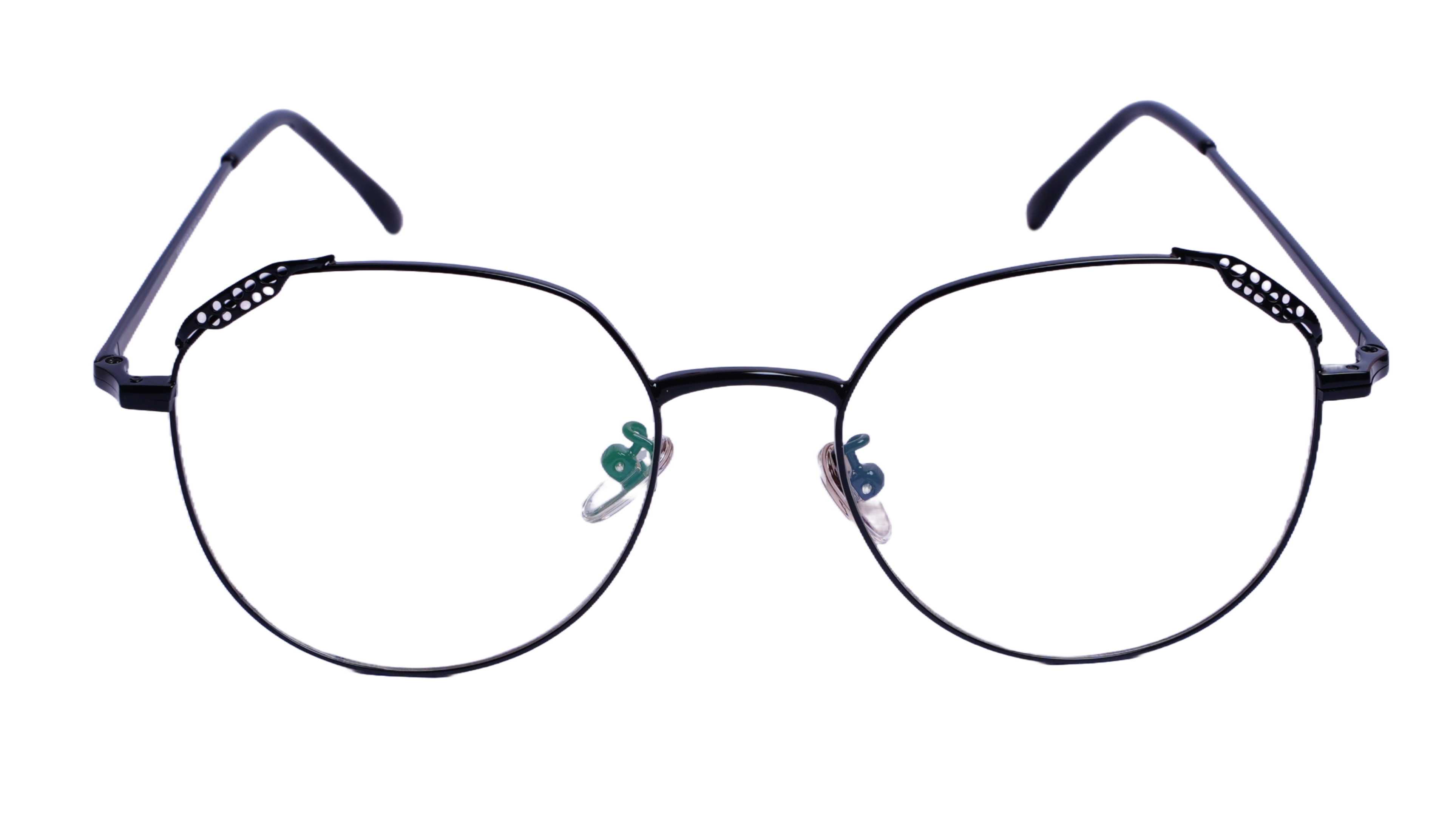 Soigné Female Round Spectacle Frame.Black-Medium