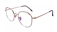 Soigné Female Round Spectacle Frame.Golden&Black-Medium