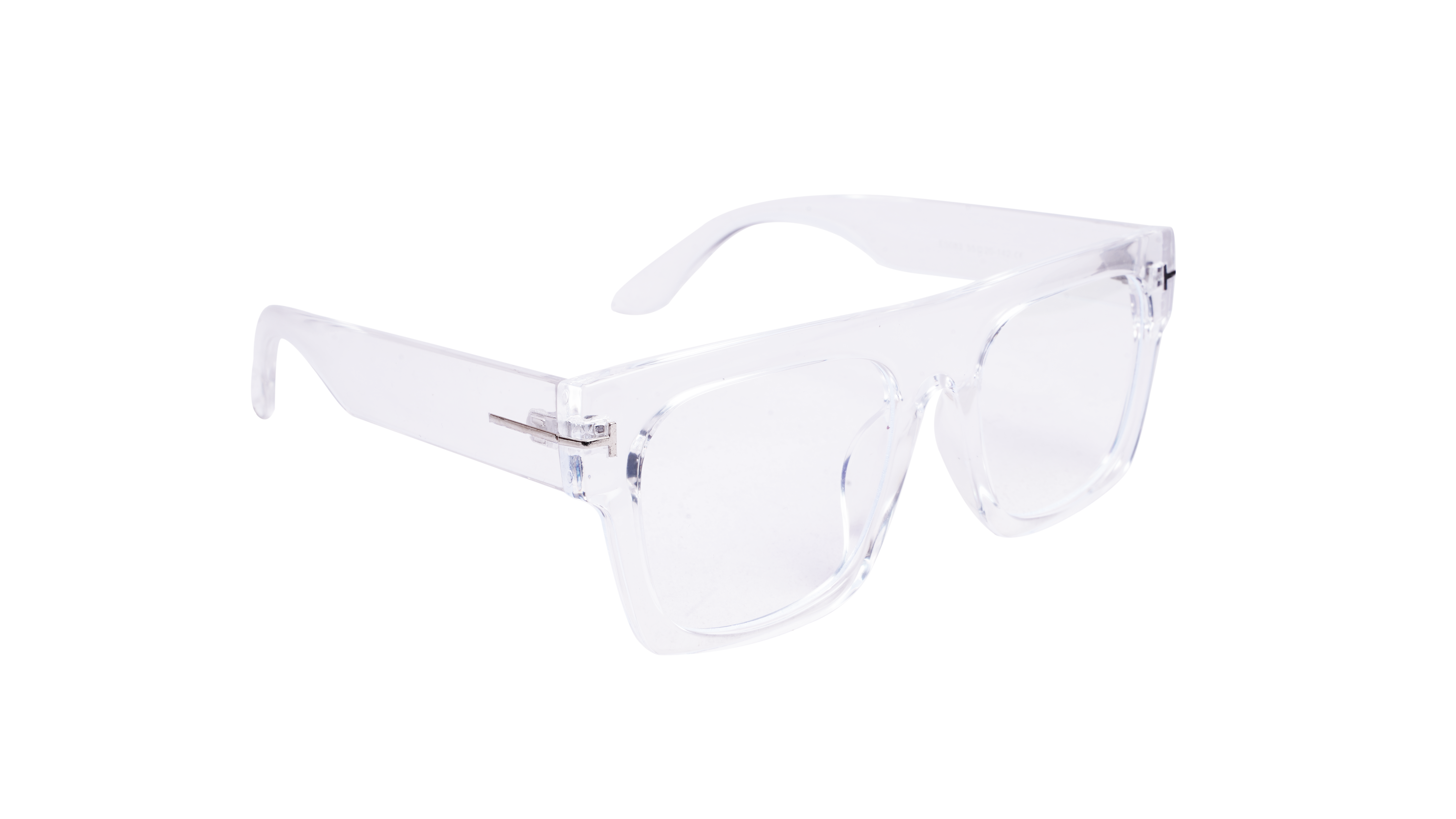Soigné Unisex Oversized Square Spectacle Frame.Transparent