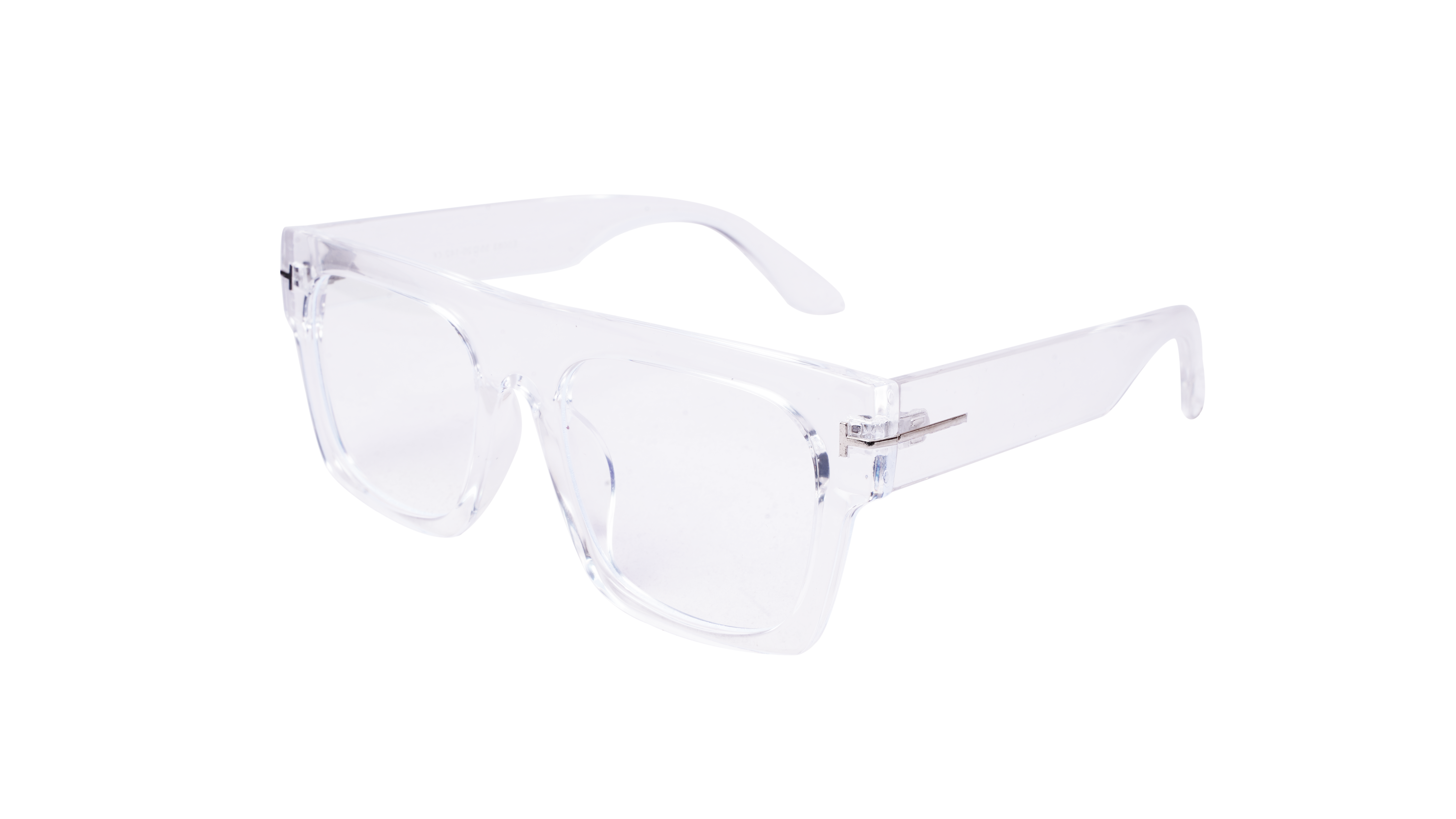 Soigné Unisex Oversized Square Spectacle Frame.Transparent