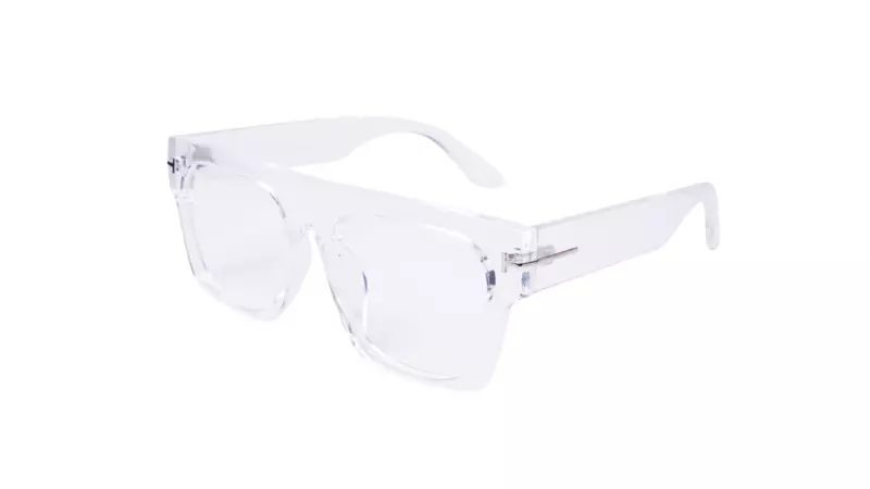 Soigné Unisex Oversized Square Spectacle Frame.Transparent