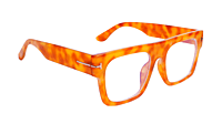 Soigné Unisex Oversized Square Spectacle Frame.Yellow&Brown Soigné Unisex Oversized Square Spectacle Frame.Yellow&Brown