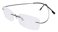 Unisex Rectangular Rimless Flexible Spectacle Frame. Transparent Lens. Black Color Frame. Unisex Rectangular Rimless Flexible Spectacle Frame. Transparent Lens. Black Color Frame.
