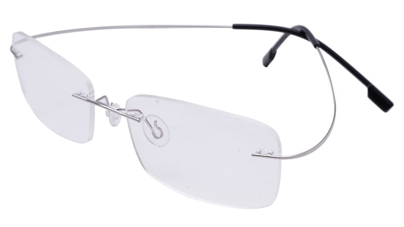 Unisex Rectangular Rimless Flexible Spectacles Frame. Silver Color Frame. Size-MEDIUM. Unisex Rectangular Rimless Flexible Spectacles Frame. Silver Color Frame. Size-MEDIUM.