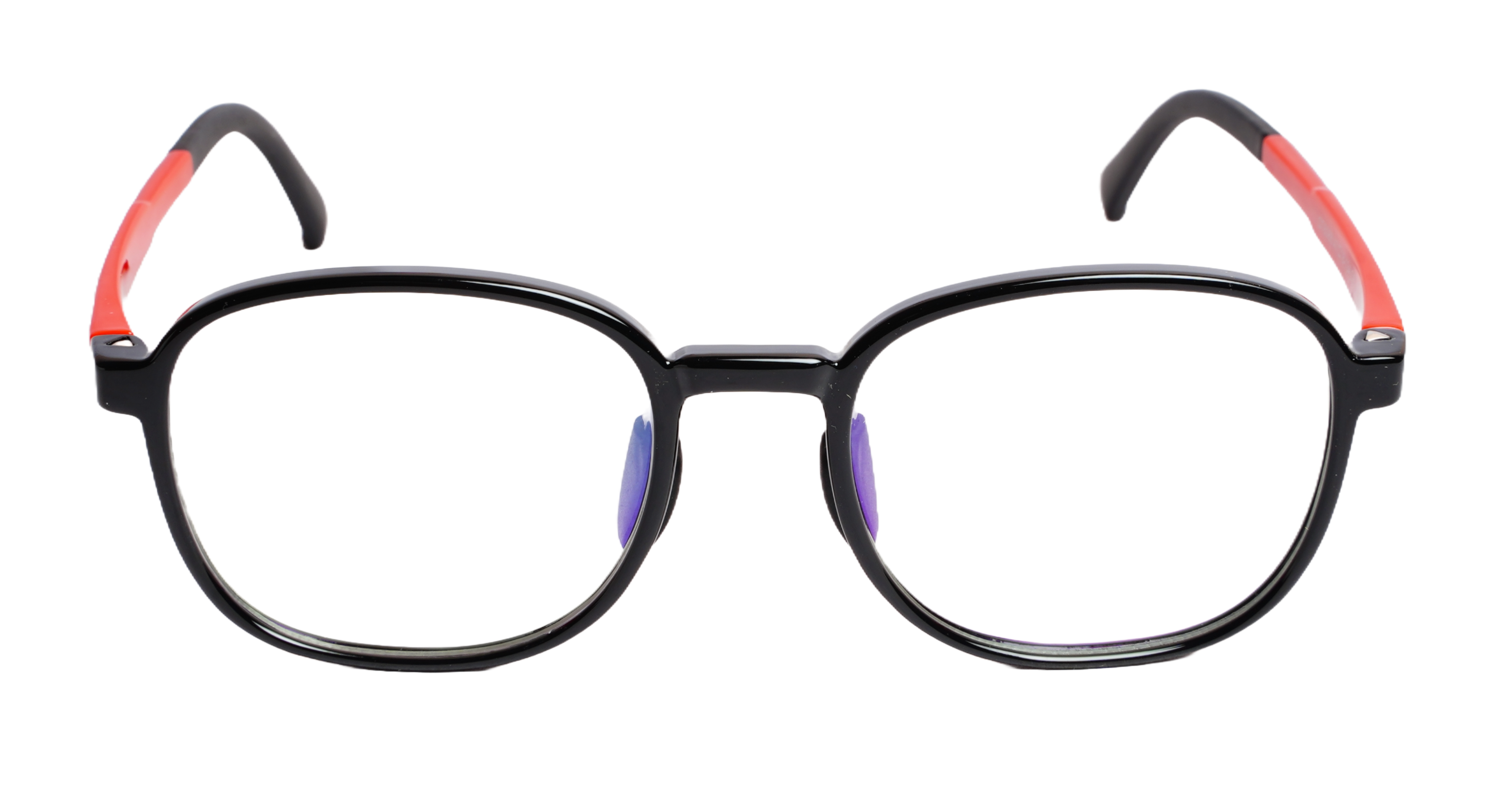 Soigné Kids Square Spectacle Frame.Black&Red.(7-13)Y-Unisex