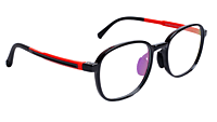 Soigné Kids Square Spectacle Frame.Black&Red.(7-13)Y-Unisex Soigné Kids Square Spectacle Frame.Black&Red.(7-13)Y-Unisex