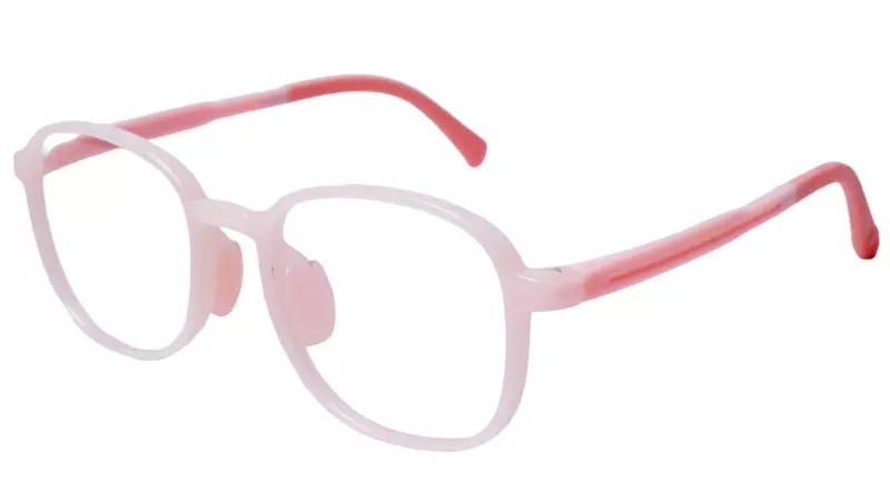 Soigné Kids Small Square Spectacle Frame.Light Pink(7-12)Y-Girl