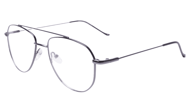 Soigné Unisex Aviator Spectacle Frame.Glossy Black-Medium Soigné Unisex Aviator Spectacle Frame.Glossy Black-Medium